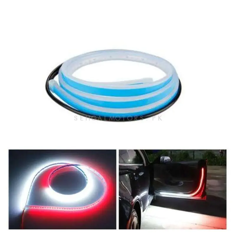 Car Led Door Warning Strip Light/Strobe Flash Lamp Red White Anti-Collision Welcome Decorative Light 2