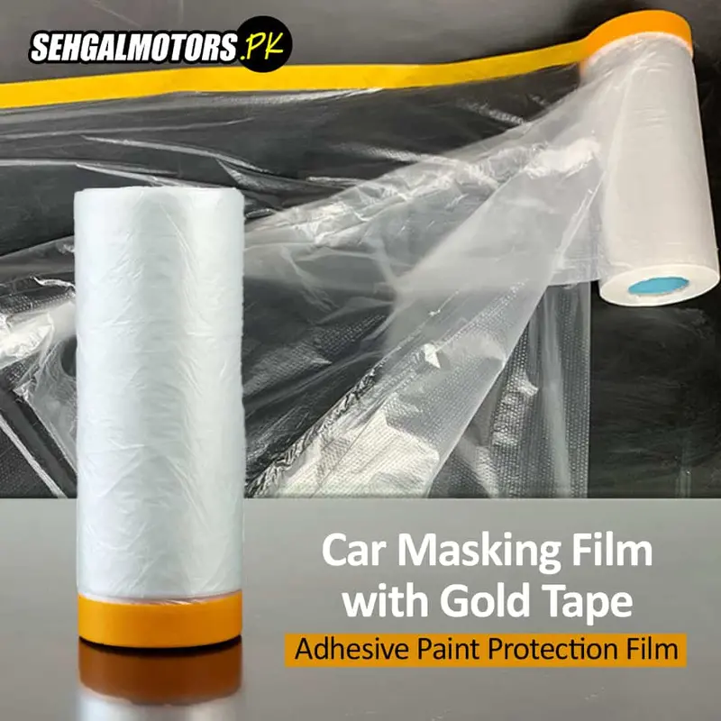 Car Masking Film With Gold Tape  Adhesive Paint Protection Film 1