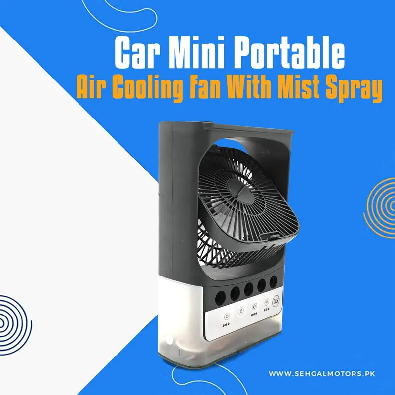 Car Mini Portable Air Cooling Fan With Mist Spray 1