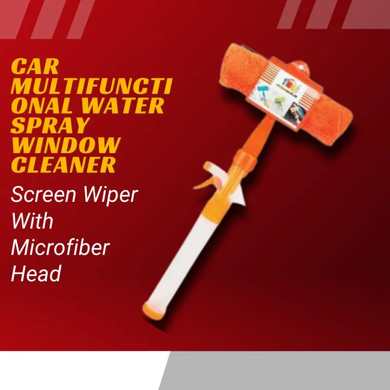 Car Multifunctional Water Spray Window Cleaner Screen Wiper With Microfiber Head 1