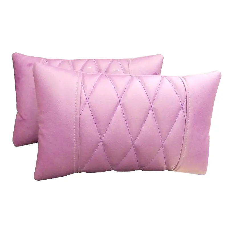 Car Neck Rest Pillow Cushion Purple - Pair 2