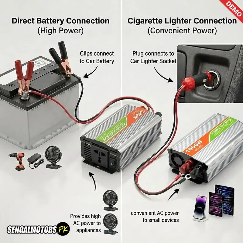 Car Power Inverter Converter Dc To Ac - 1000W - Car Power Inverter Charger Converter Adapter | Modified Sine Wave 1