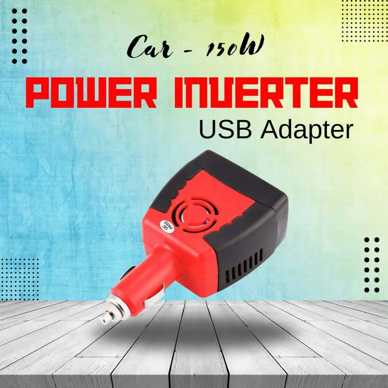 Car Power Inverter Converter Dc To Ac 150 W - Usb Adapter Charger For Mobile Phone Laptop Notebook 1