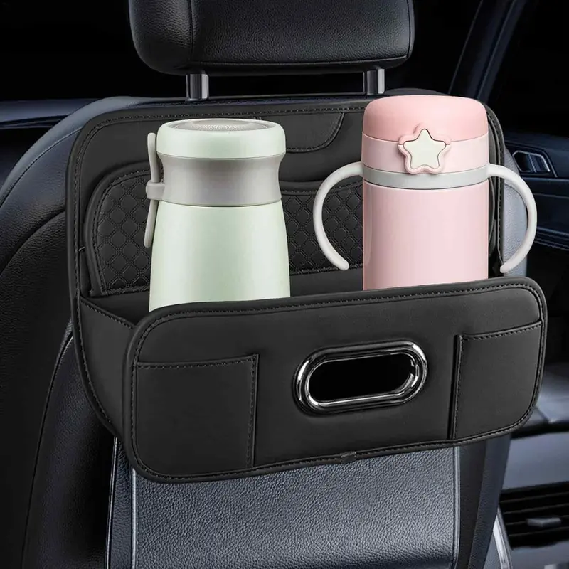 Car Seat Back Organizer With Cup Holder & Tissue Dispenser - Back Seat Organizer 2