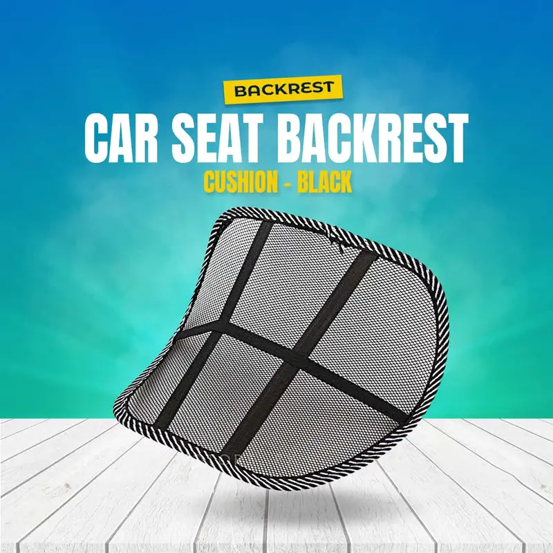 Car Seat Backrest Cushion - Black 1
