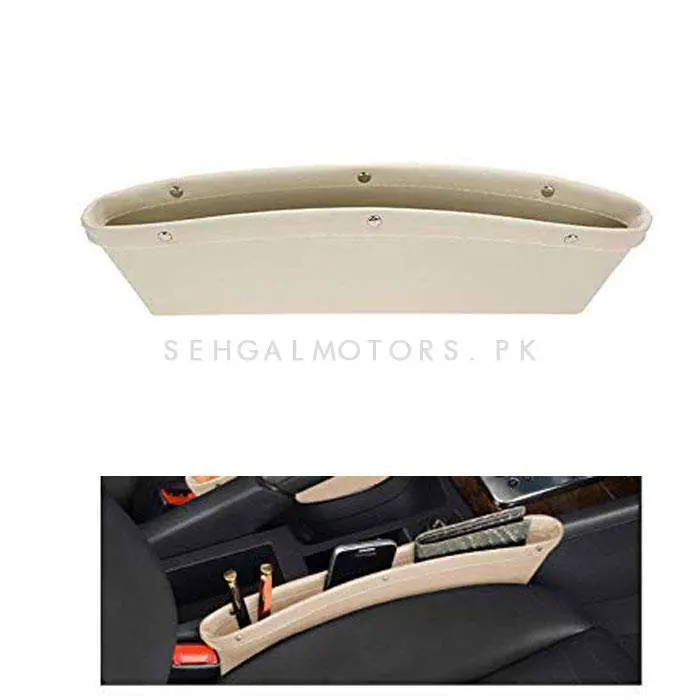 Car Seat Gap Filler Leather Beige - Each 1