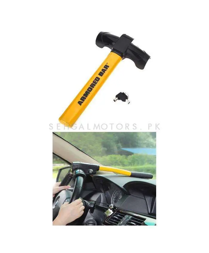 Car Security Anti Theft Armored Bar Steering To Dashboard Lock Multi 2