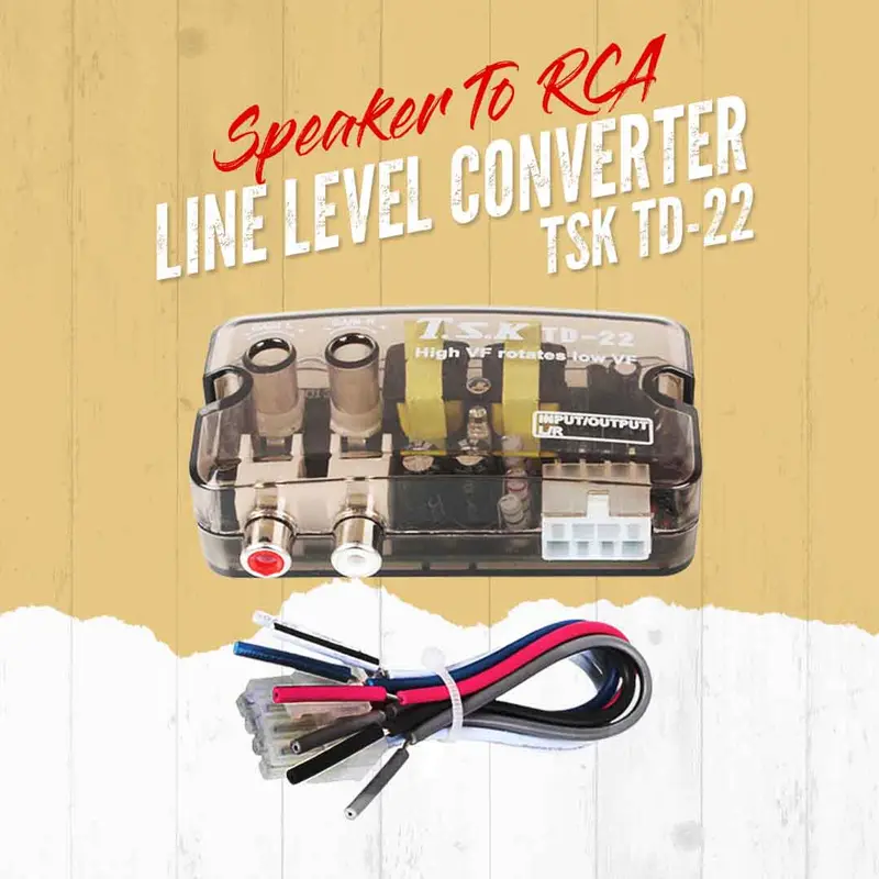 Car Speaker To Rca Line Level Converter High To Low Frequency Tsk Td-22 1