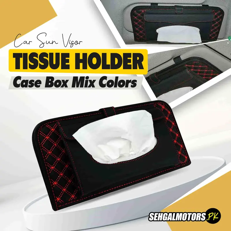 Car Sun Visor / Sunshade Tissue Holder Case Box Mix Colors - - Black/Red/White 1