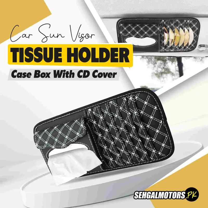 Car Sun Visor / Sunshade Tissue Holder Case Box With Cd Cover 1