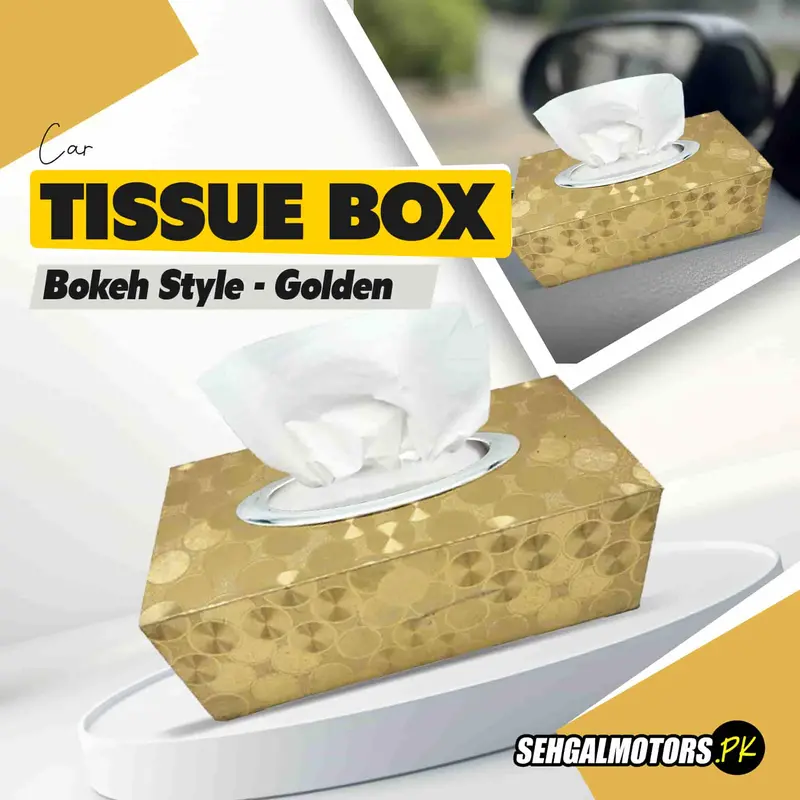 Car Tissue Box Bokeh Style - Golden 1