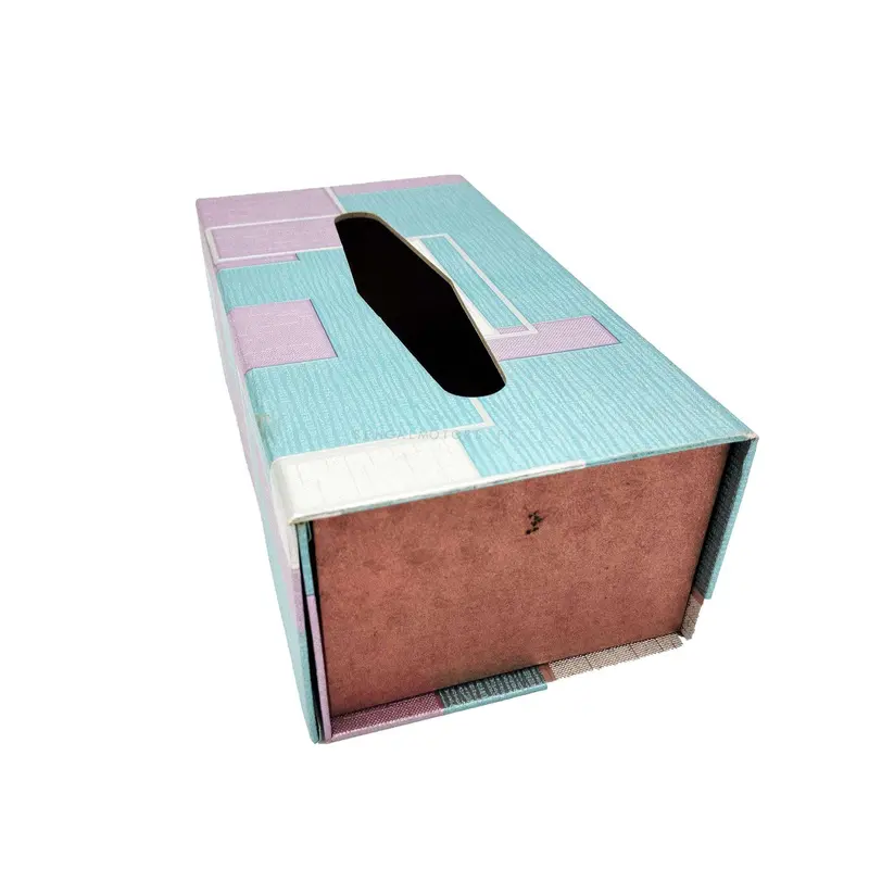 Car Tissue Box Double Shade - Pink And Blue 2
