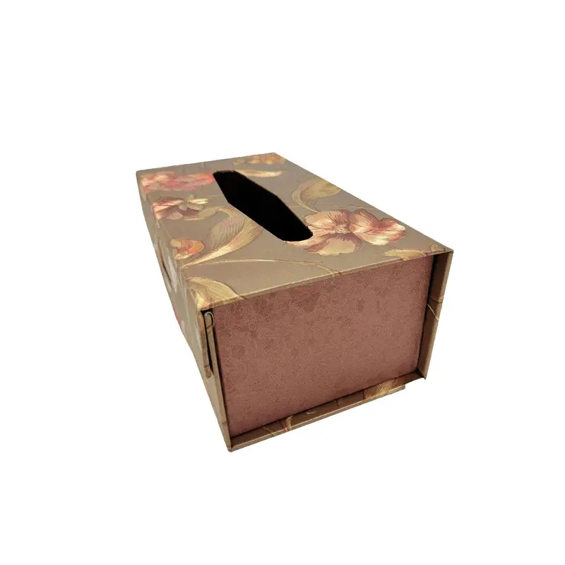 Car Tissue Box Flowers Style - Bronze 2