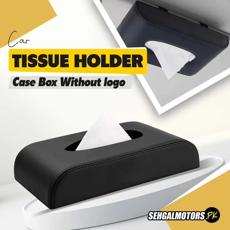 Car Tissue Holder Case Box Without Logo Black 5Cm 1