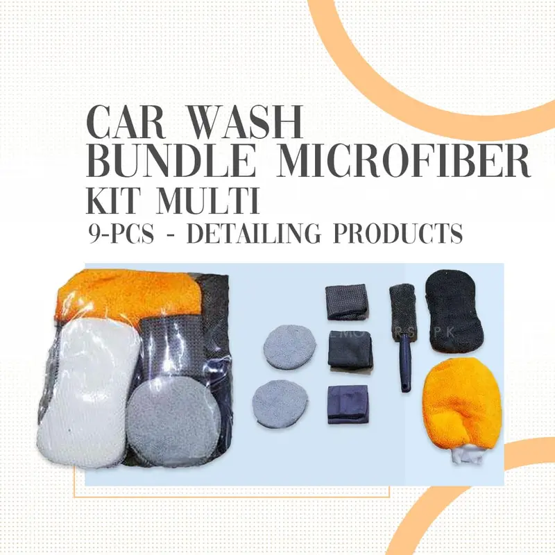 Car Wash Bundle Microfiber Kit - 9 Pcs - Detailing Products 1
