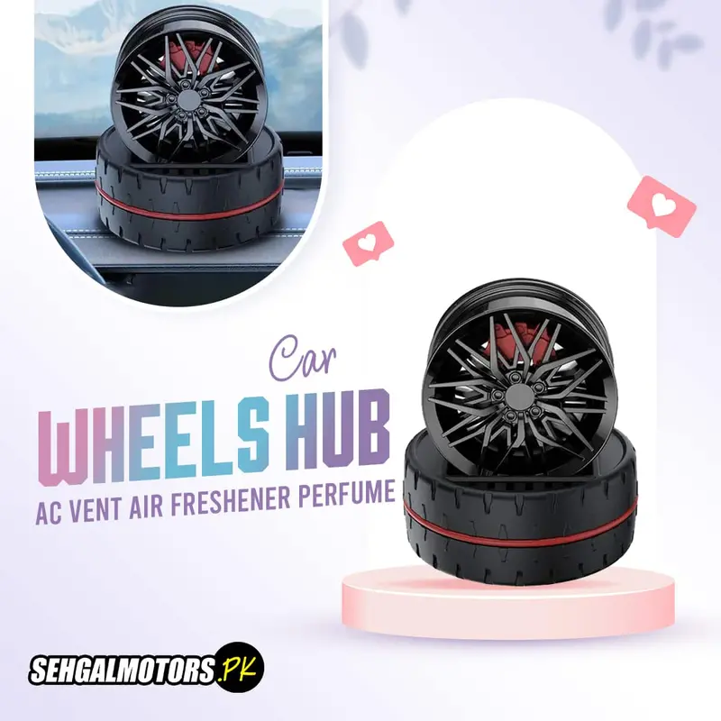Car Wheels Hub Rotating Design Ac Vent Air Freshener Perfume - Multi - Automatically Rotate When Expose To Light 1