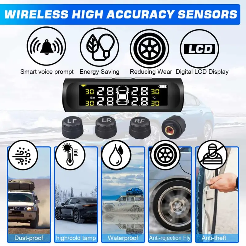 Car Wireless Internal Tire Tyre Pressure Monitoring System Tpms 1