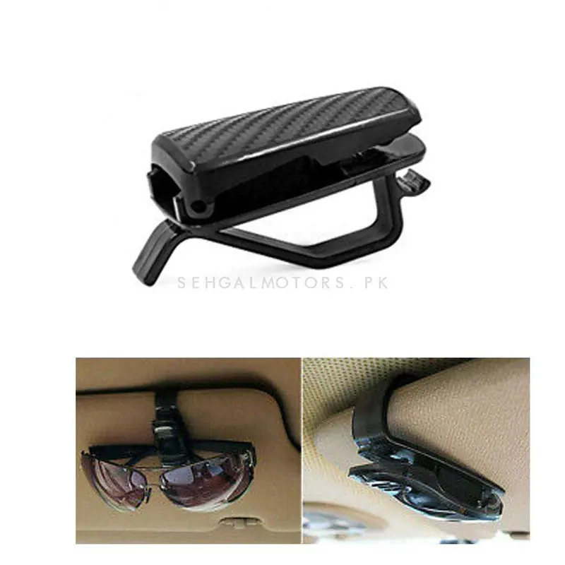 Carbon Fiber Car Sun Glasses Clip Holder - Sunshade / Sun Shades Holder 2