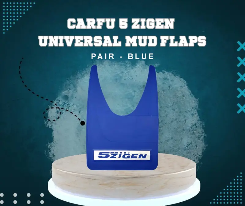 Carfu 5 Zigen Universal Mud Flaps Pair - Blue 1