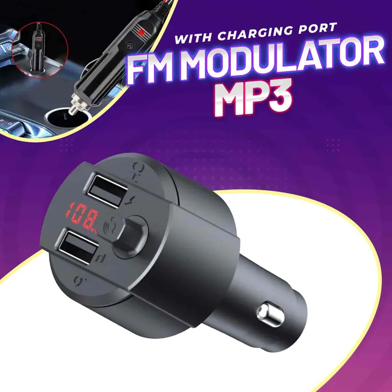Carg9 C4 Fm Modulator Mp3 With Charging Port 1