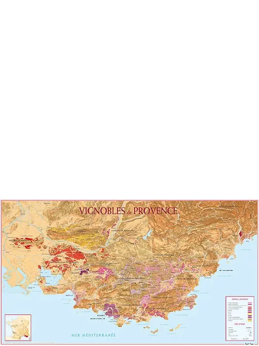 Carte Des Vignobles De Provence 1