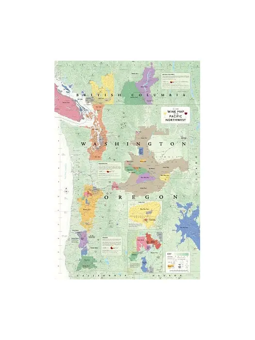 Carte Viticole De La Côte Pacifique - True 1