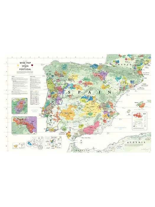 Carte Viticole De La Péninsule Ibérique - True 1