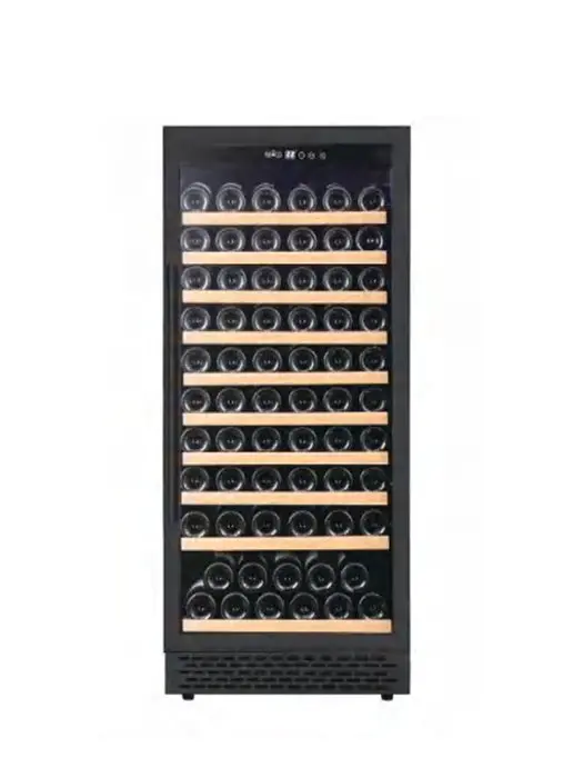 Cellier 110 Bouteilles Avec Porte Vitrée Full Glass (Noir) - Vinum 1