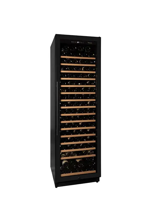 Cellier 185 Bouteilles Avec Porte Vitrée Full Glass (Noir)- Vinum 1