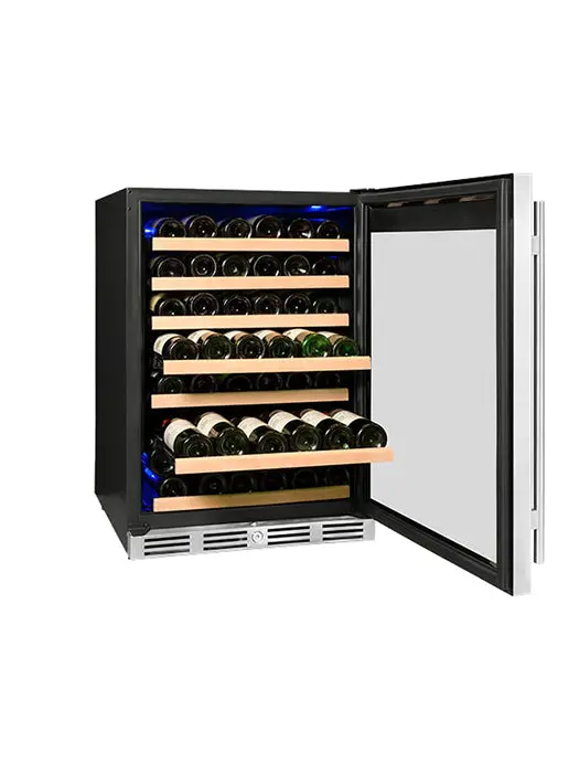 Cellier 60 Bouteilles Avec Porte Vitrée Avec Cadre (Inox)- Vinum 2