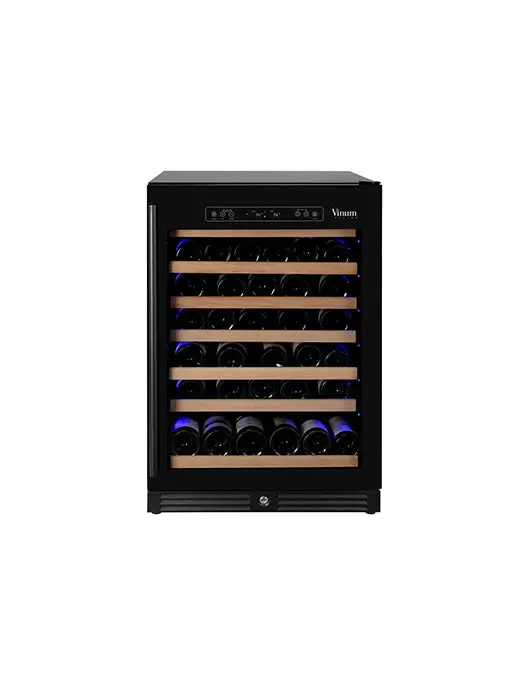 Cellier 60 Bouteilles Avec Porte Vitrée Full Glass (Noir)- Vinum 2