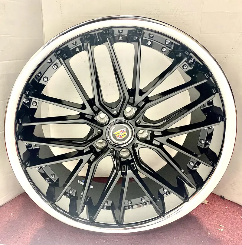 Ceo Black Stainless Lip 20" X 8.5" Set Of 4 Wheels 5X120 1