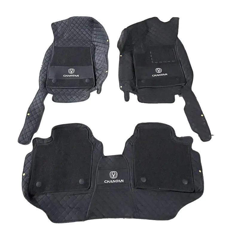 Changan Alsvin 10D Floor Mats - Mix Thread With Black Grass 3Pcs 2021 - 2025 2