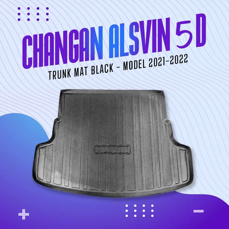 Changan Alsvin 5D Tpe Trunk Mat Black 2021 - 2025 - Cargo Boot Liner Diggi Protection Tray Cover 1