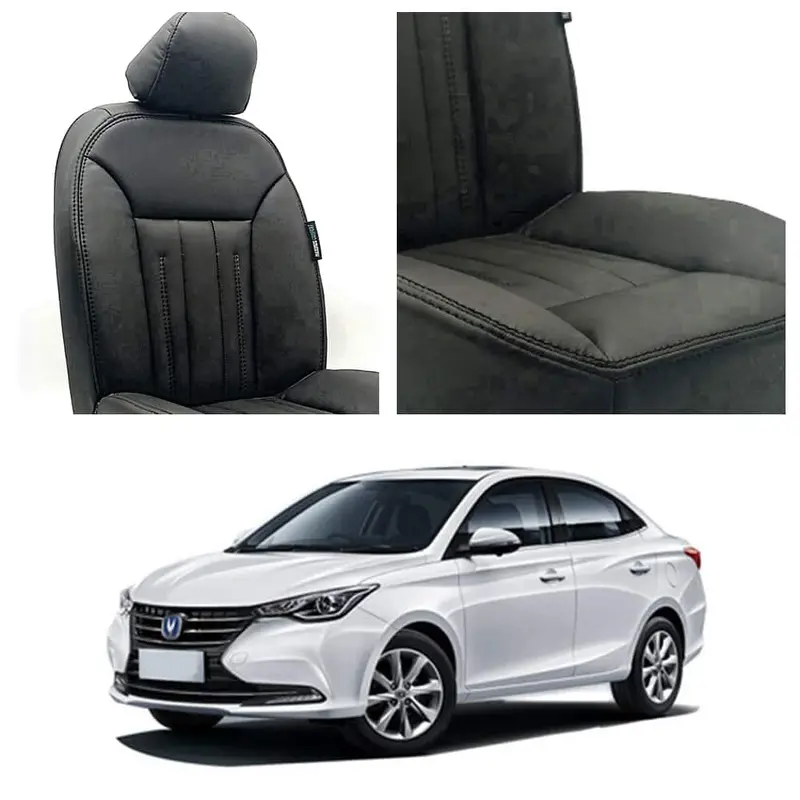 Changan Alsvin Audi Design Black Seat Covers 2021 - 2025 1
