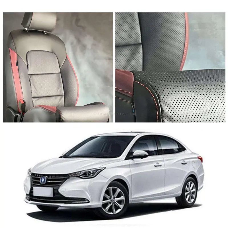 Changan Alsvin Breathable Black Red Seat Covers 2021 - 2025 1