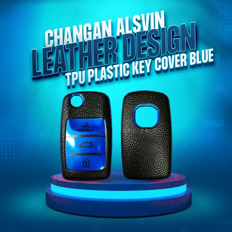Changan Alsvin Design Tpu Plastic Key Cover Blue 2021 - 2025 - - Leather Texture 1