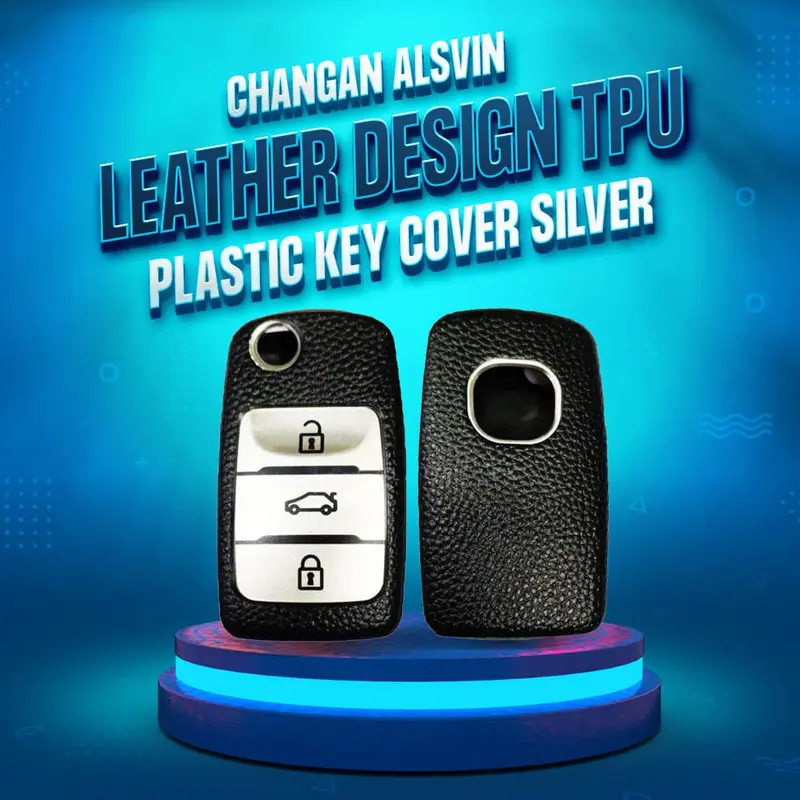 Changan Alsvin Design Tpu Plastic Key Cover Silver 2021 - 2025 - - Leather Texture 1