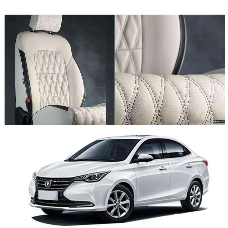 Changan Alsvin Diamond Cut Beige Black Seat Covers 2021 - 2025 1