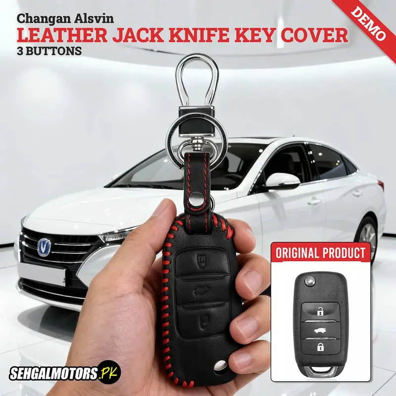 Changan Alsvin Leather Jack Knife Key Cover 3 Buttons 2021 - 2025 1