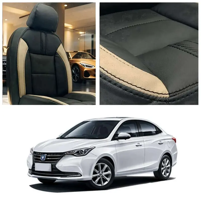 Changan Alsvin Type R Black Beige Seat Covers 2021 - 2025 1