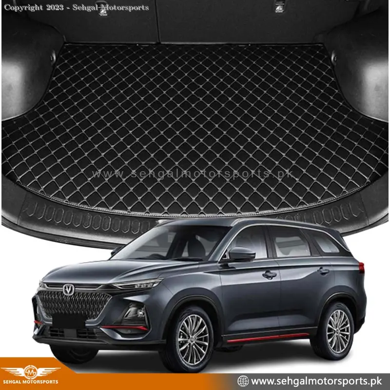 Changan Oshan X7 7D Eco Trunk Mat Black With Black Stitch Model 2021-2022 1