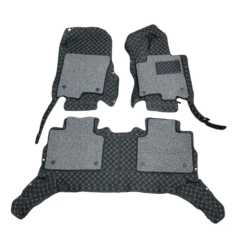 Changan Oshan X7 9D Floor Mats Mix Thread 2022 - 2025 - Black With Grey Grass 2