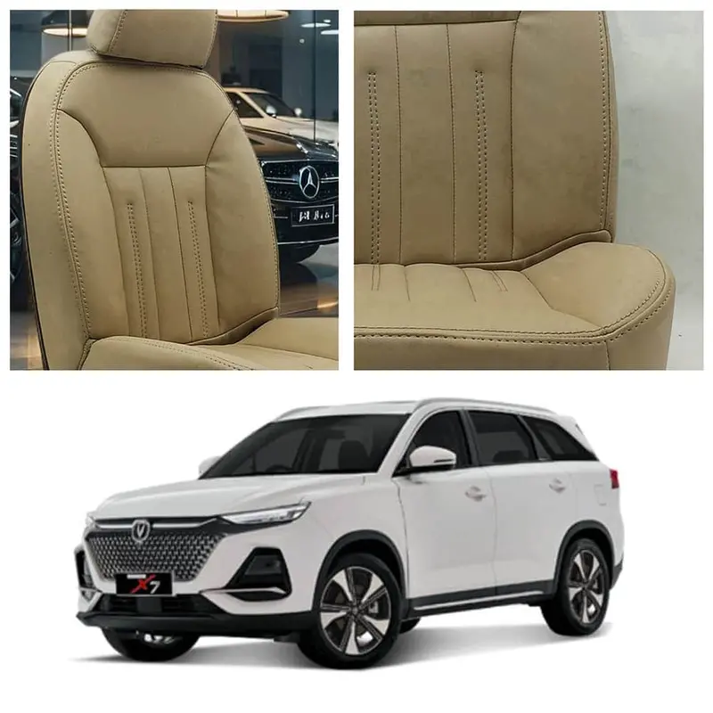 Changan Oshan X7 Audi Design Beige Seat Covers 5 Seater 2022 - 2025 1