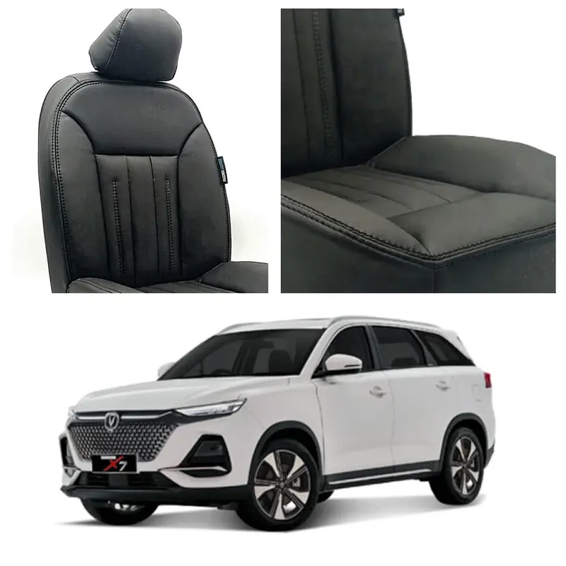 Changan Oshan X7 Audi Design Black Seat Covers 5 Seater 2022 - 2025 1