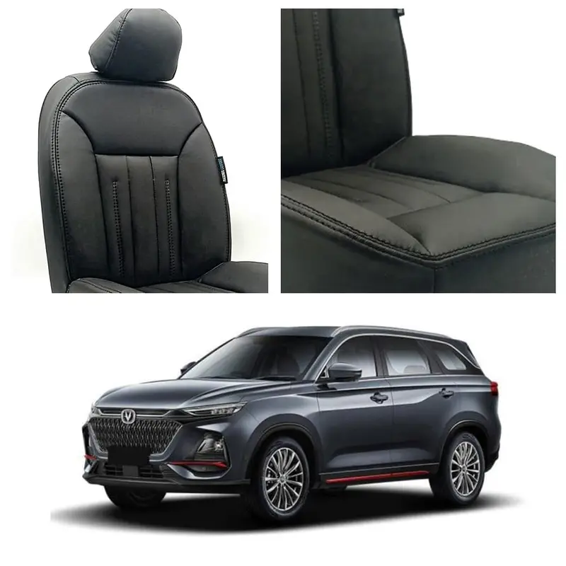 Changan Oshan X7 Audi Design Black Seat Covers 7 Seater 2022 - 2025 1