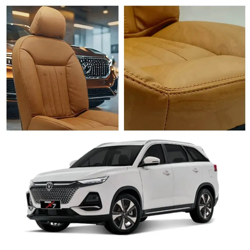 Changan Oshan X7 Audi Design Brown Seat Covers 5 Seater 2022 - 2025 1