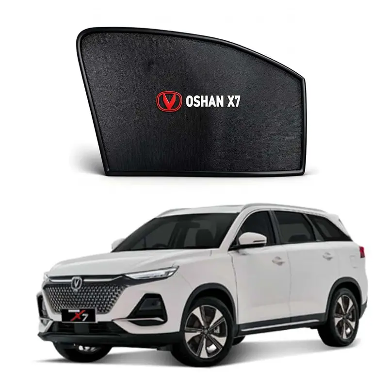 Changan Oshan X7 Foldable & Flexible Sunshade With Logo 2022 - 2025 - Side Sun Shade 1