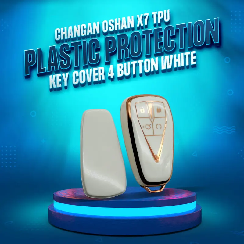 Changan Oshan X7 Tpu Plastic Protection Key Cover 4 Button White 2022 - 2025 1