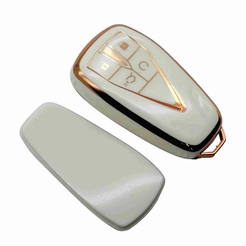 Changan Oshan X7 Tpu Plastic Protection Key Cover 4 Button White 2022 - 2025 2
